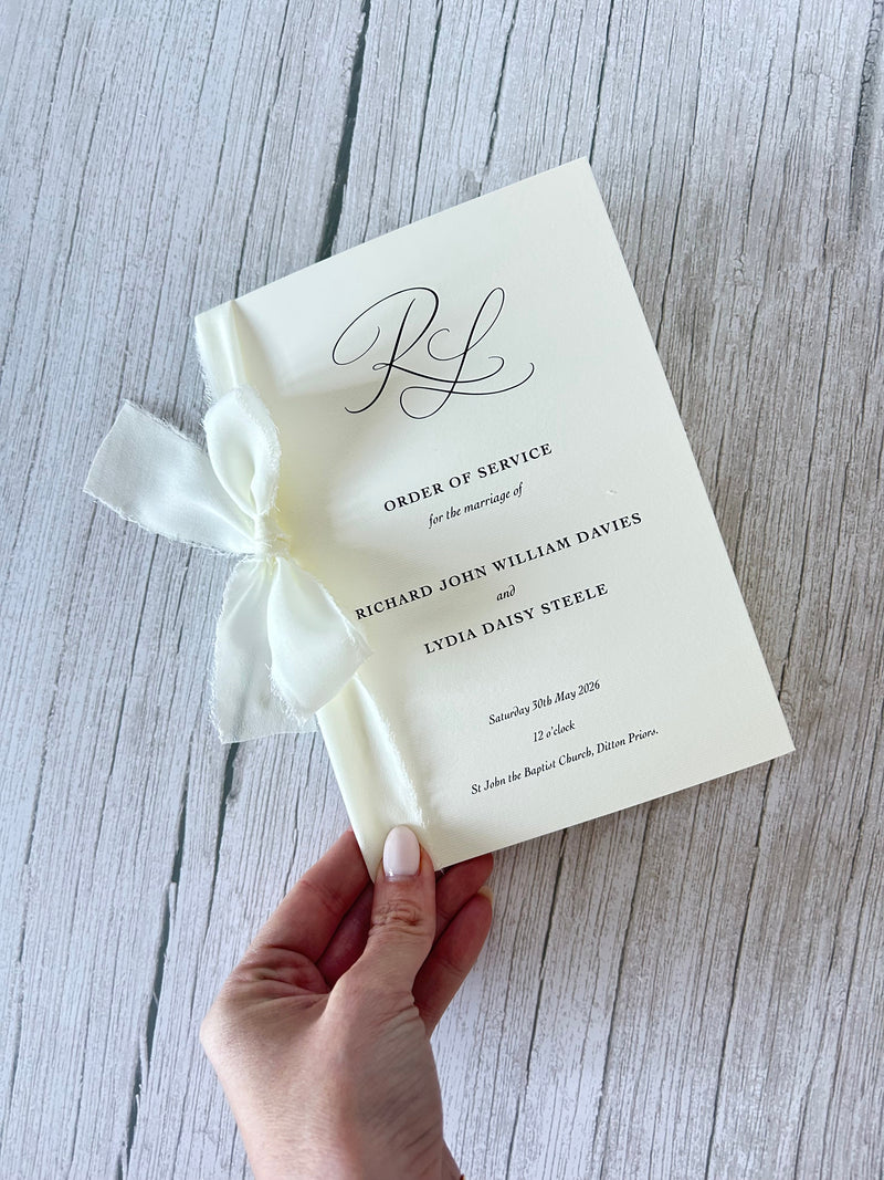 Wedding Order of Service Booklets