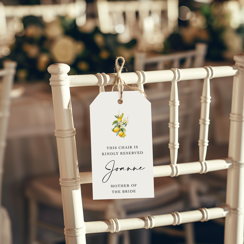 Wedding Reserved Tags