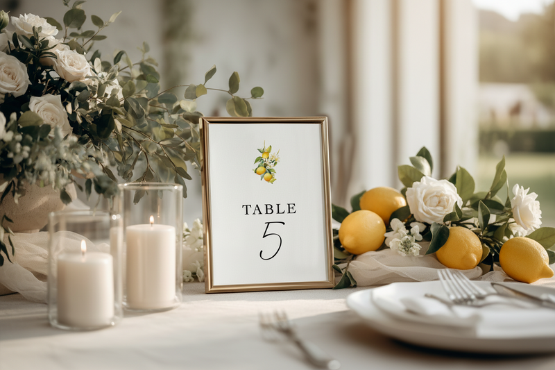 Wedding Table Numbers