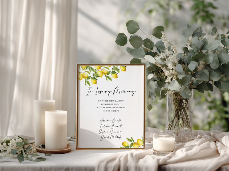Wedding Memorial Signs