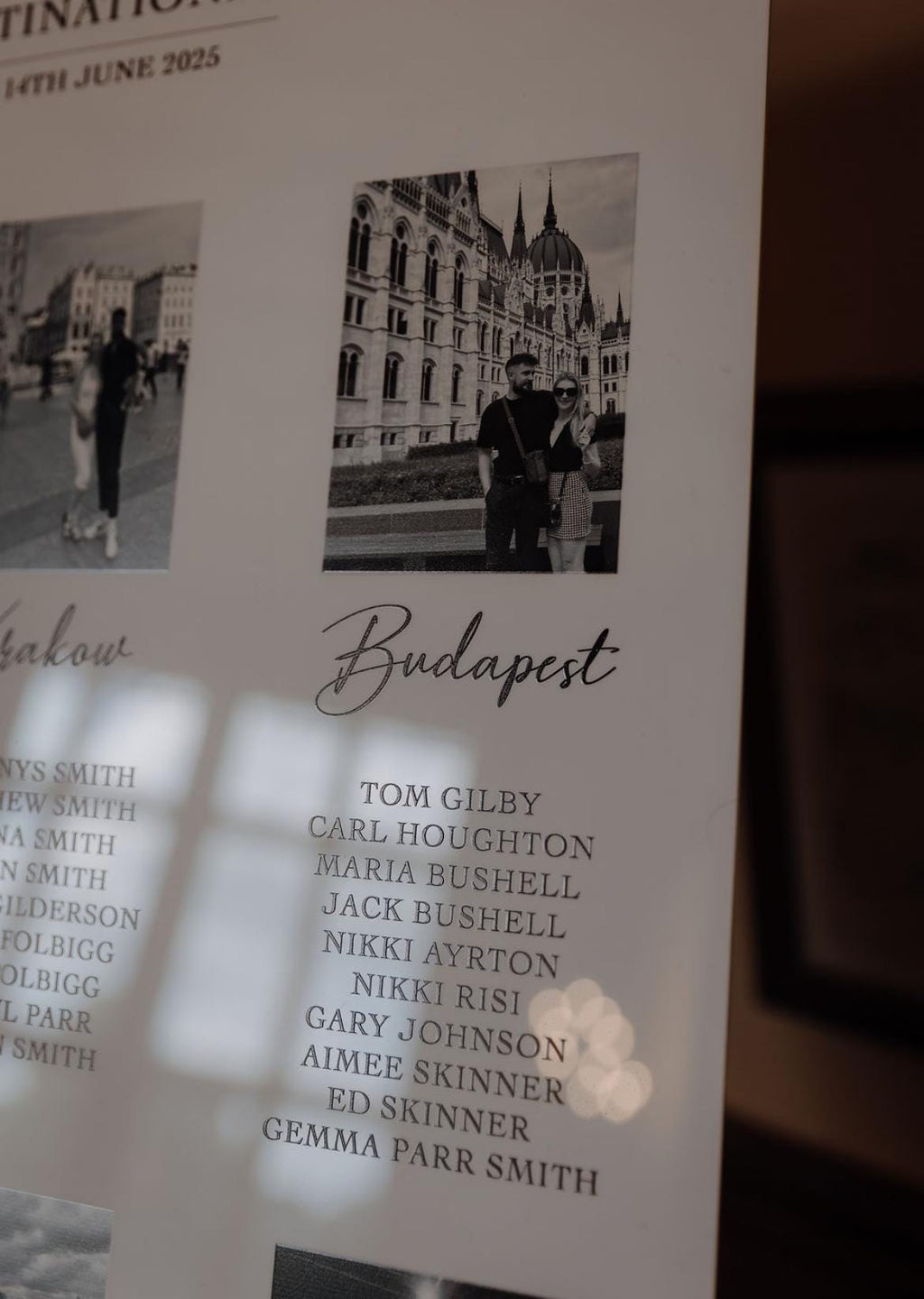 Personalized Wedding Table Plan | Photo Location, 3D Acrylic Lettering