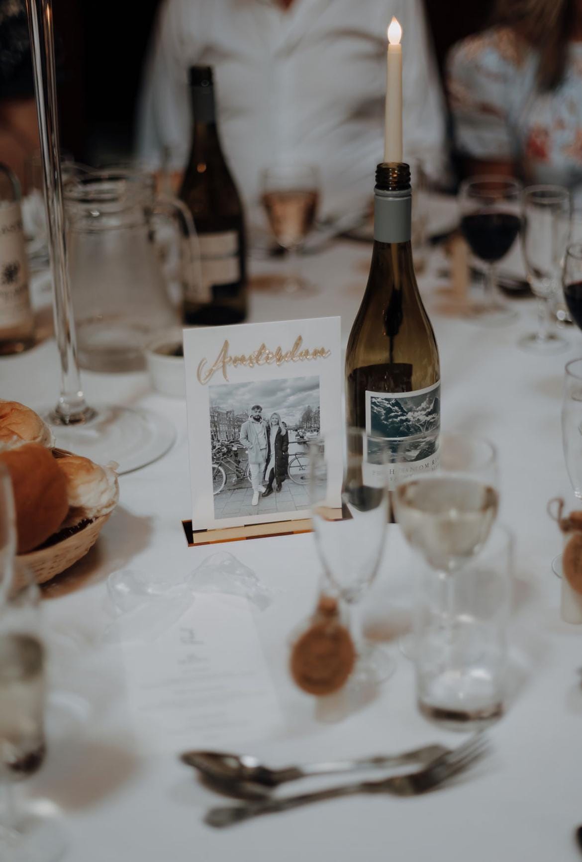 Location Photo Wedding Table Names with 3D Mirror Acrylic Detailing | Destination Table Names | Wedding Table Signs
