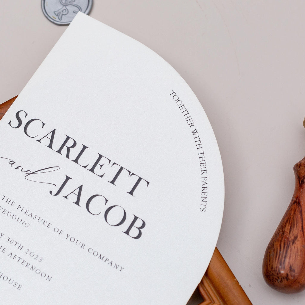 Modern Half Arch Wedding Invitation