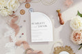 Modern Half Arch Wedding Invitation