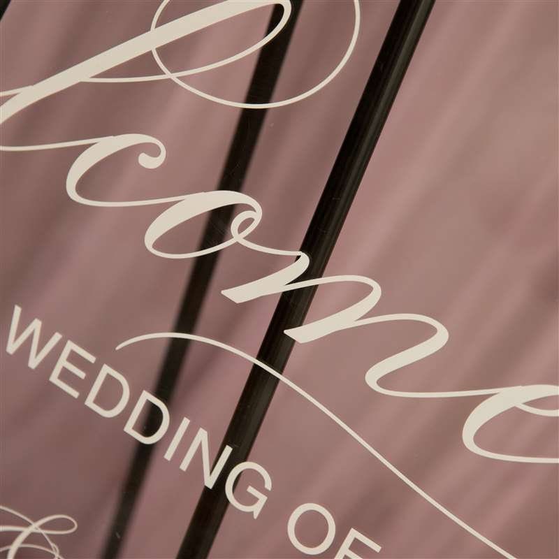 Burgundy Blush Floral Acrylic Wedding Welcome Sign