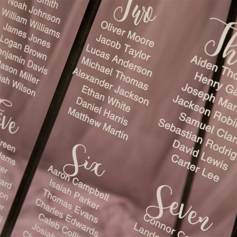 Burgundy Floral Acrylic Wedding Seating Chart, Calligraphy Sign