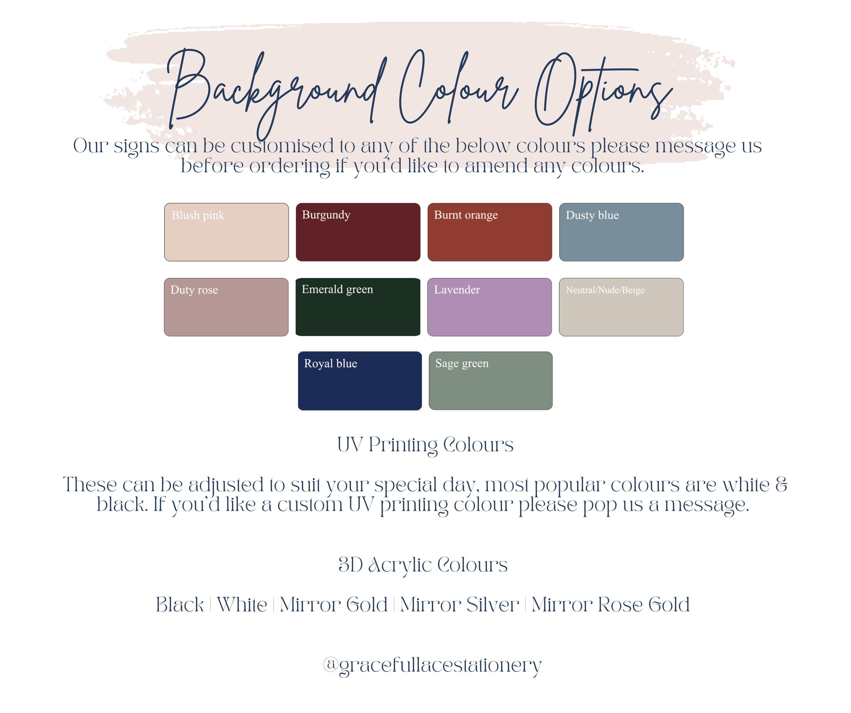 Personalized Wedding Table Plan | Photo Location, 3D Acrylic Lettering