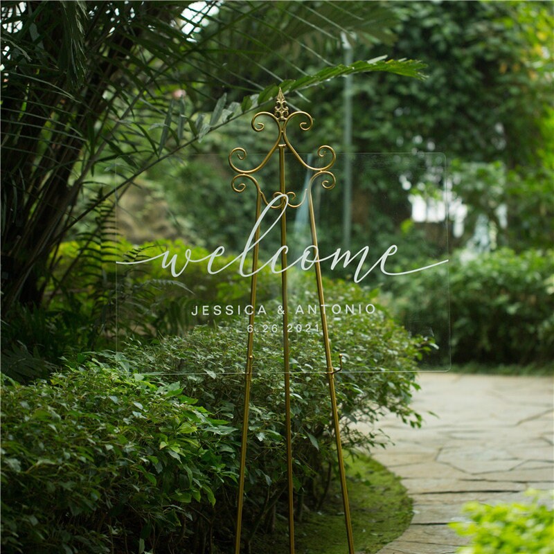 Simplistic Clear Acrylic Wedding Welcome Sign