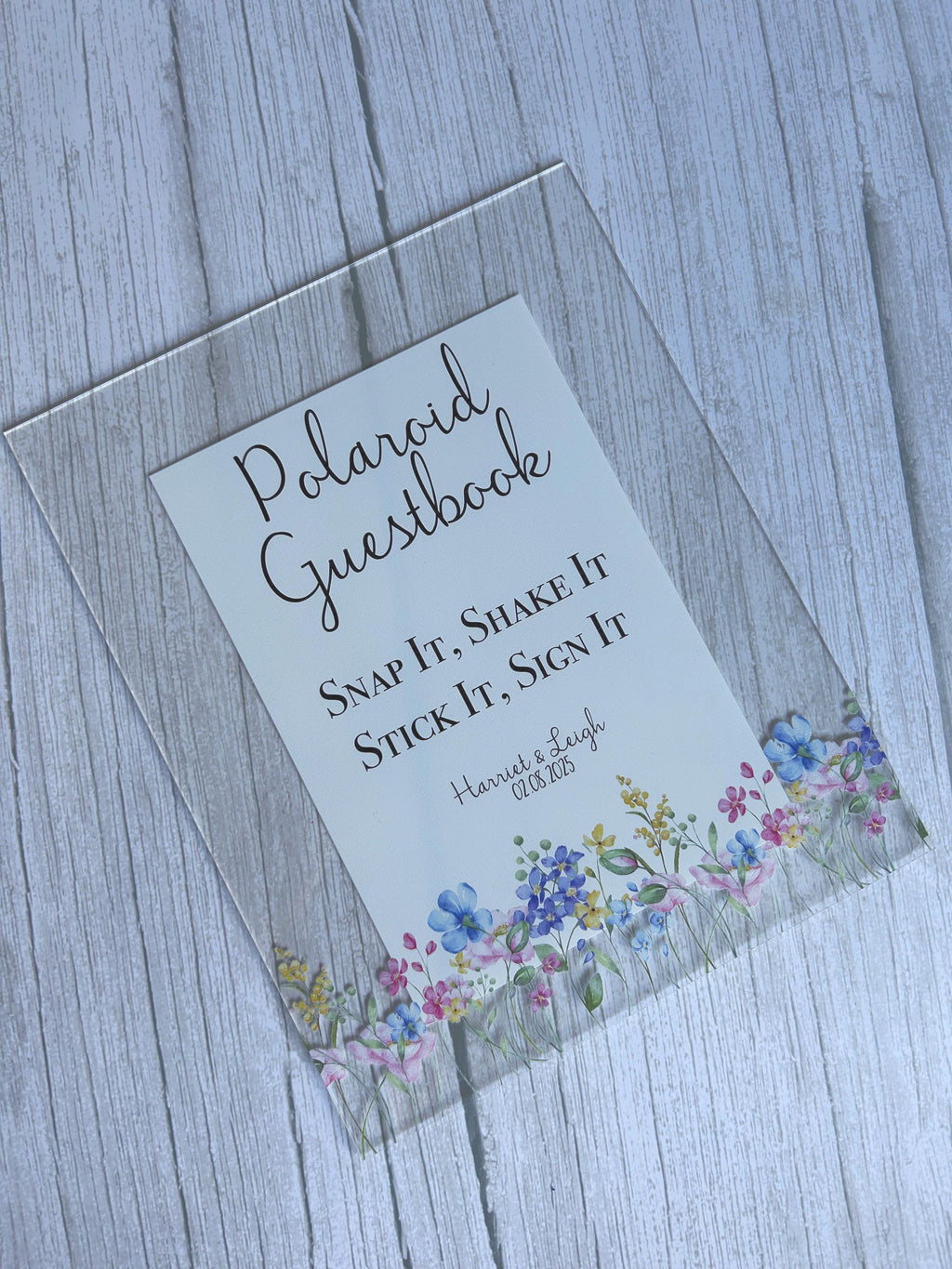 Wildflower Acrylic Wedding Signs