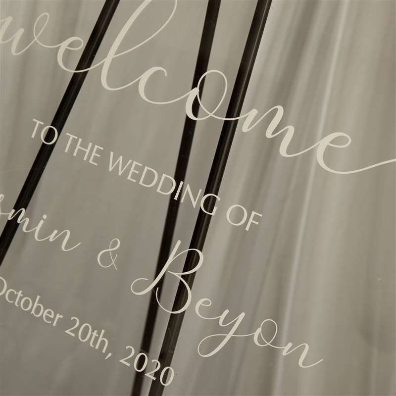 Floral Acrylic Wedding Welcome Sign, Blush Pink & Rose Decor