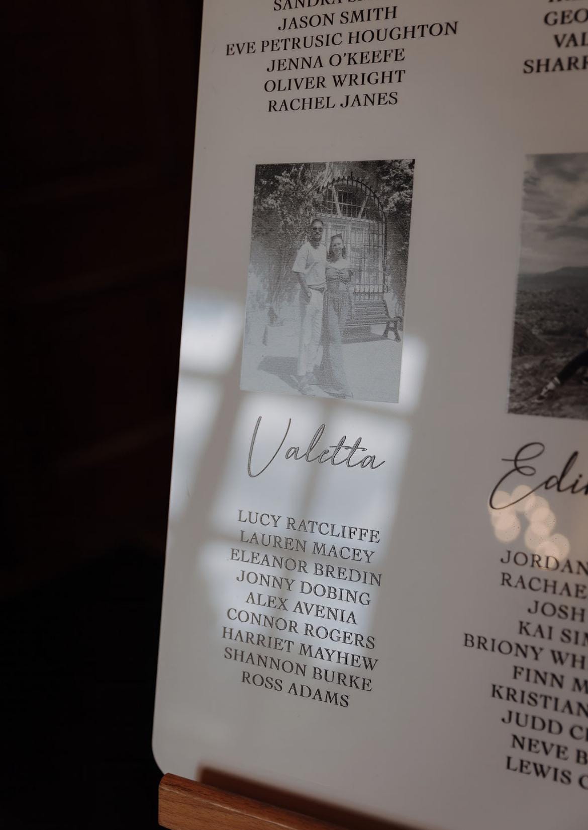 Personalized Wedding Table Plan | Photo Location, 3D Acrylic Lettering