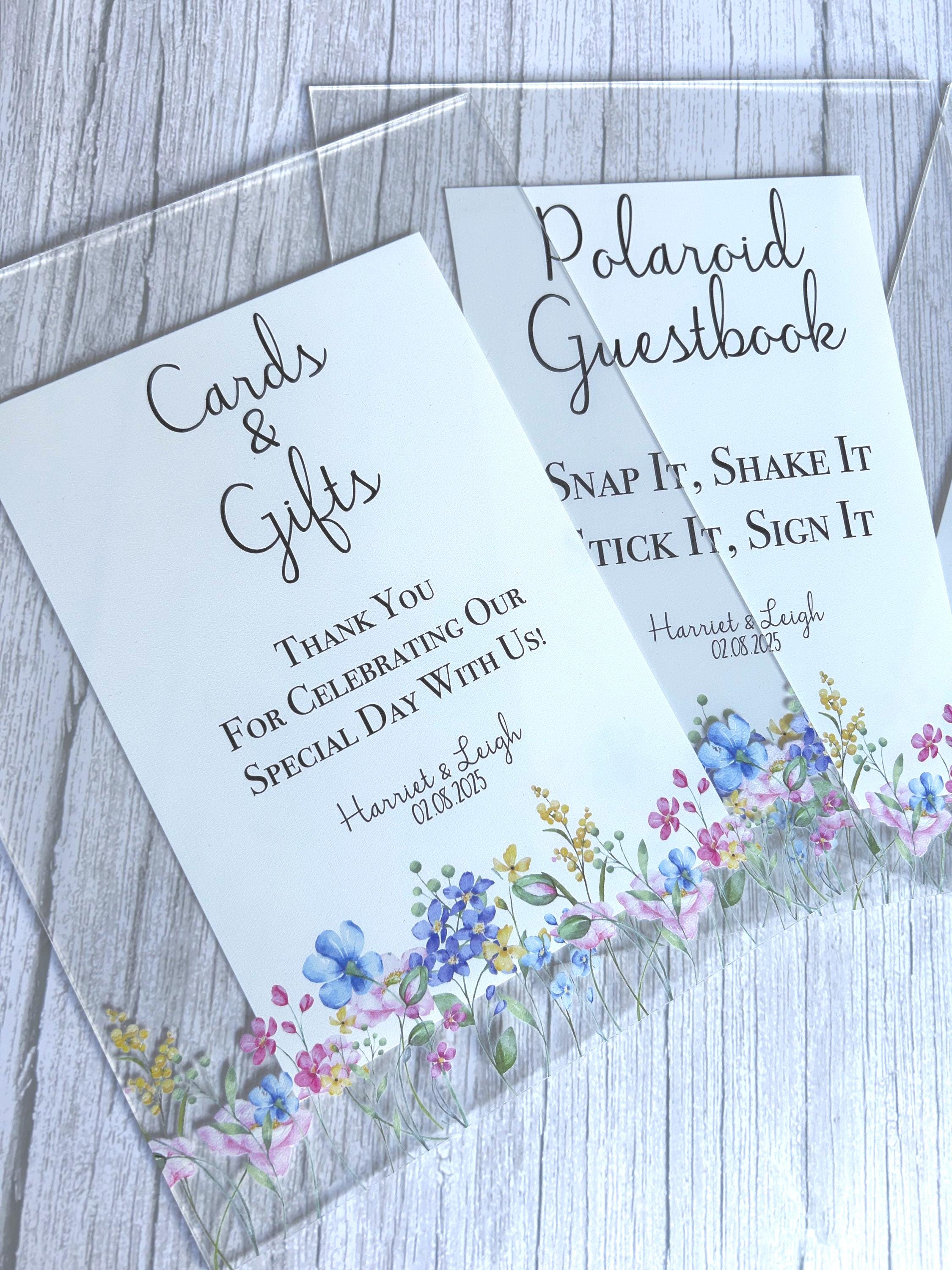 Wildflower Acrylic Wedding Signs