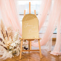 Gold Mirror Acrylic Wedding Welcome Sign | 3D Lettering