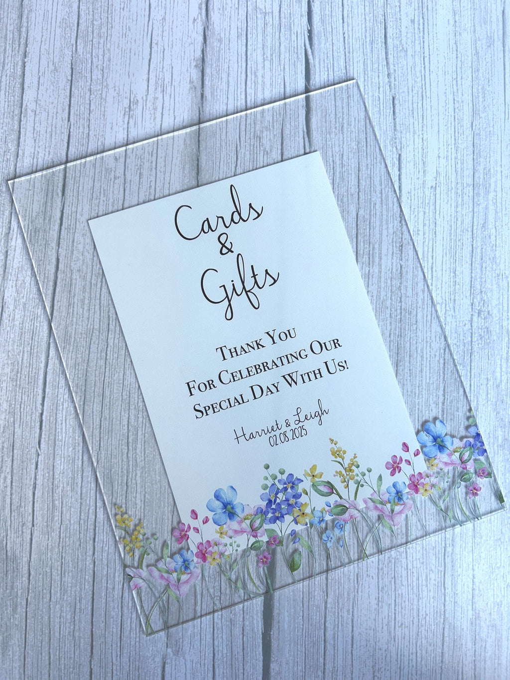 Wildflower Acrylic Wedding Signs