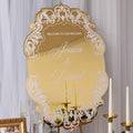 Vintage Mirror Wedding Welcome Sign with UV Printing