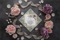 Boho Floral Laser Cut Wedding Invitation