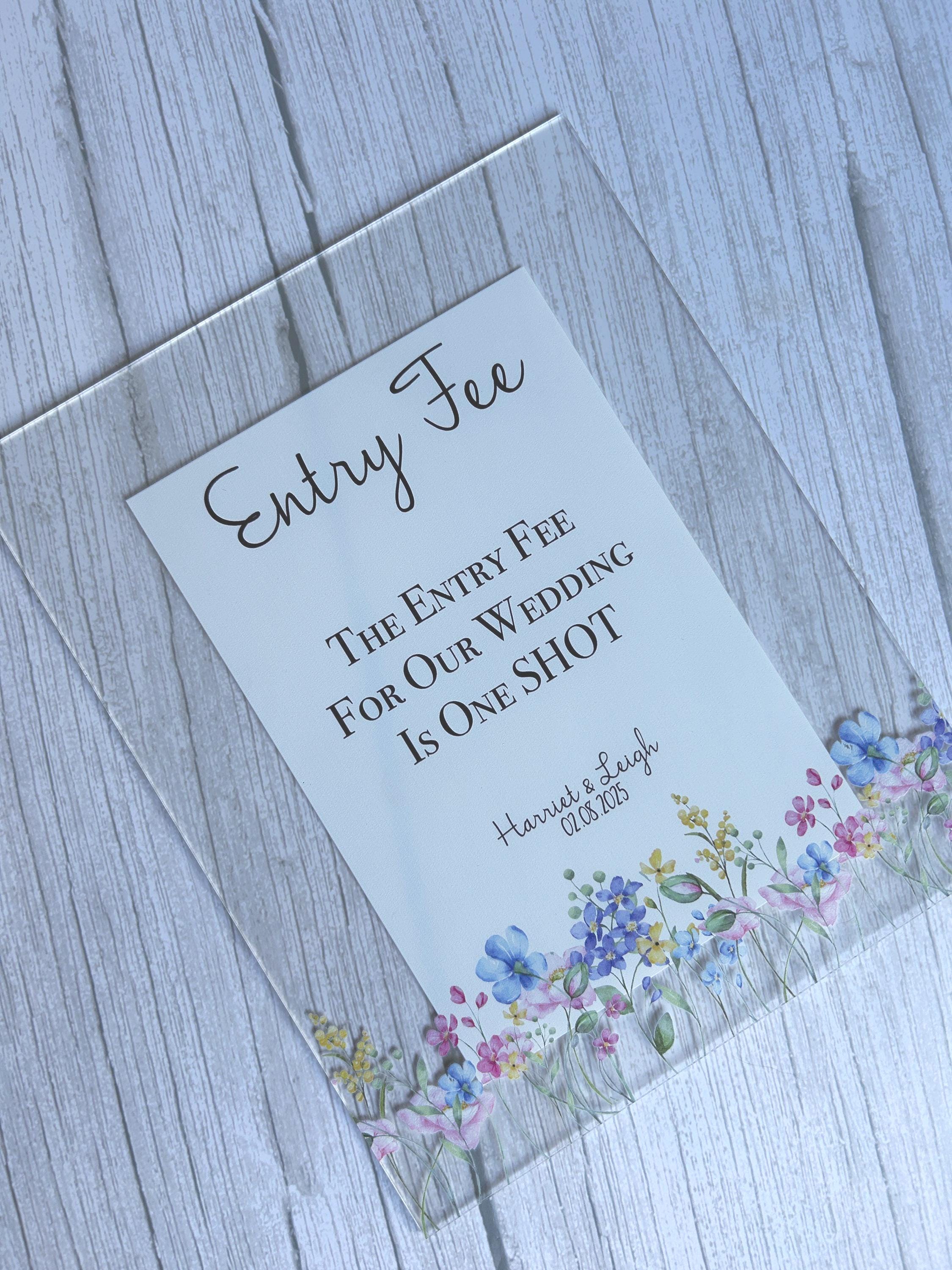 Wildflower Acrylic Wedding Signs