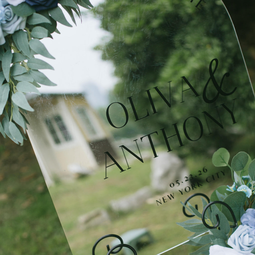 Arched Wedding Welcome Sign For Ceremony And Reception