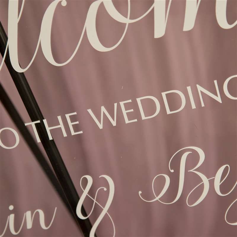 Burgundy Floral Acrylic Wedding Welcome Sign