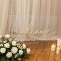 Clear Acrylic Wedding Welcome Sign, Gold Mirror 3D Design