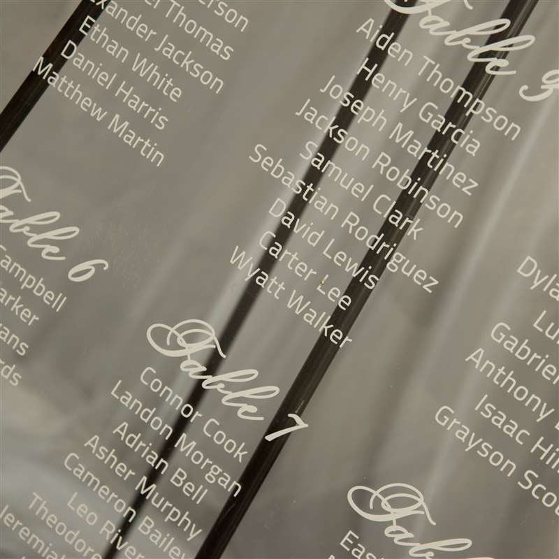 Acrylic Wedding Table Seating Plan, Elegant Reception Sign