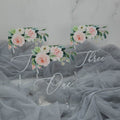 Blush Pink Floral Acrylic Wedding Table Name