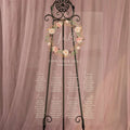 Blush Floral Wreath Clear Acrylic Wedding Table Seating Plan