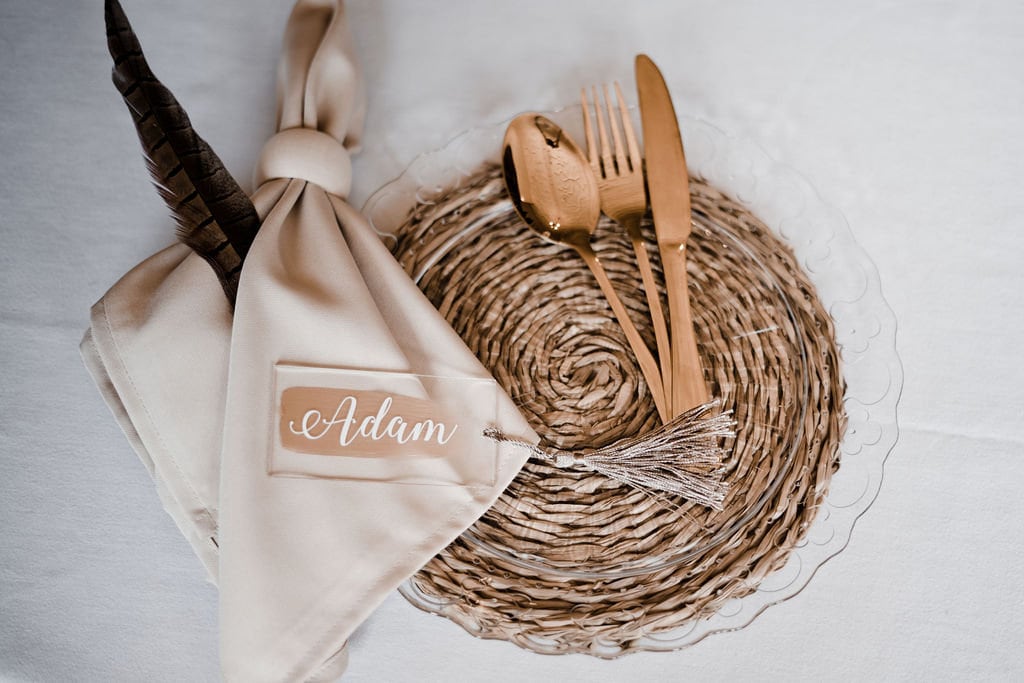 Perspex Tassel Place Setting / perspex placecards / acrylic placecard / boho place card / wedding place card / guestcard / name card