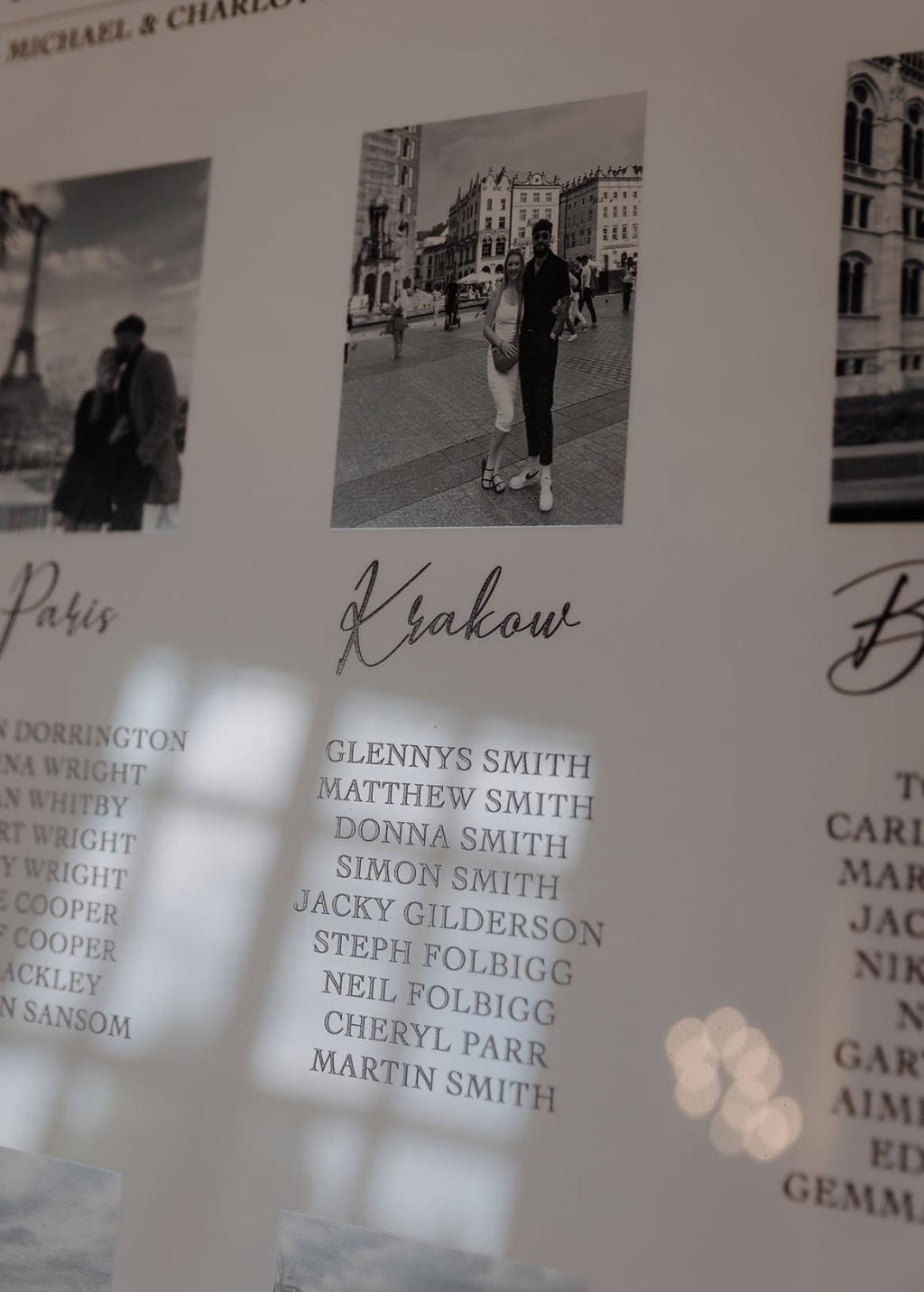 Personalized Wedding Table Plan | Photo Location, 3D Acrylic Lettering