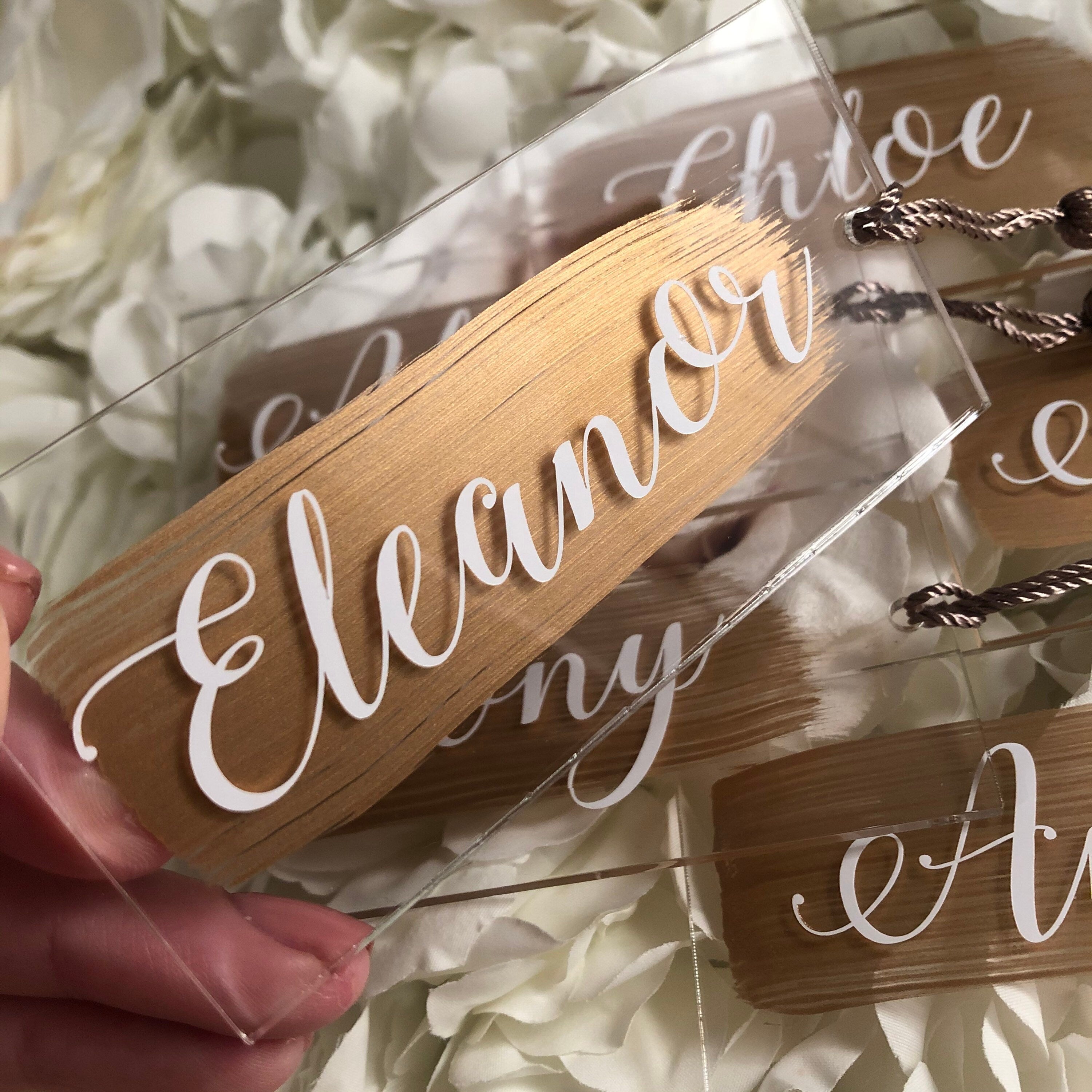 Perspex Tassel Place Setting / perspex placecards / acrylic placecard / boho place card / wedding place card / guestcard / name card