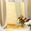 Gold Mirror Acrylic Wedding Table Plan with White 3D lettering