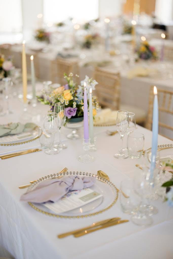 Wildflower Wedding Menus with Guest Names