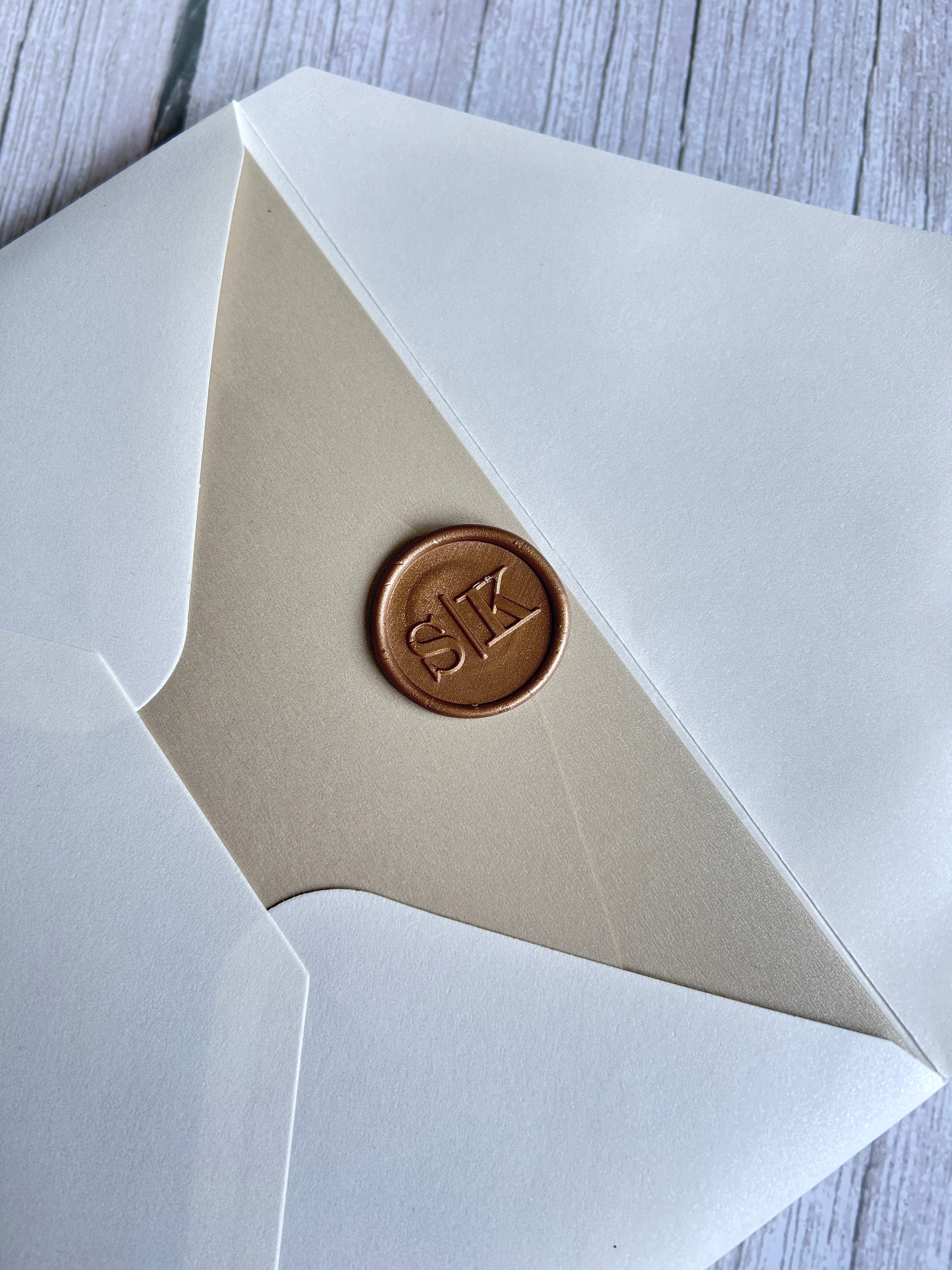 Luxury Gold Foiled Acrylic Pocketfold Wedding Invitation Suite with Stacked Inserts