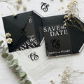 Luxury Clear Acrylic Save the Date with 3D Monogram