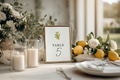 Lemon Wedding Table Numbers | Italian Wedding Table Decor | Mediterranean Wedding Signage