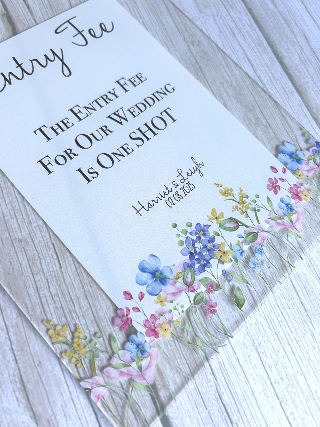 Wildflower Acrylic Wedding Signs