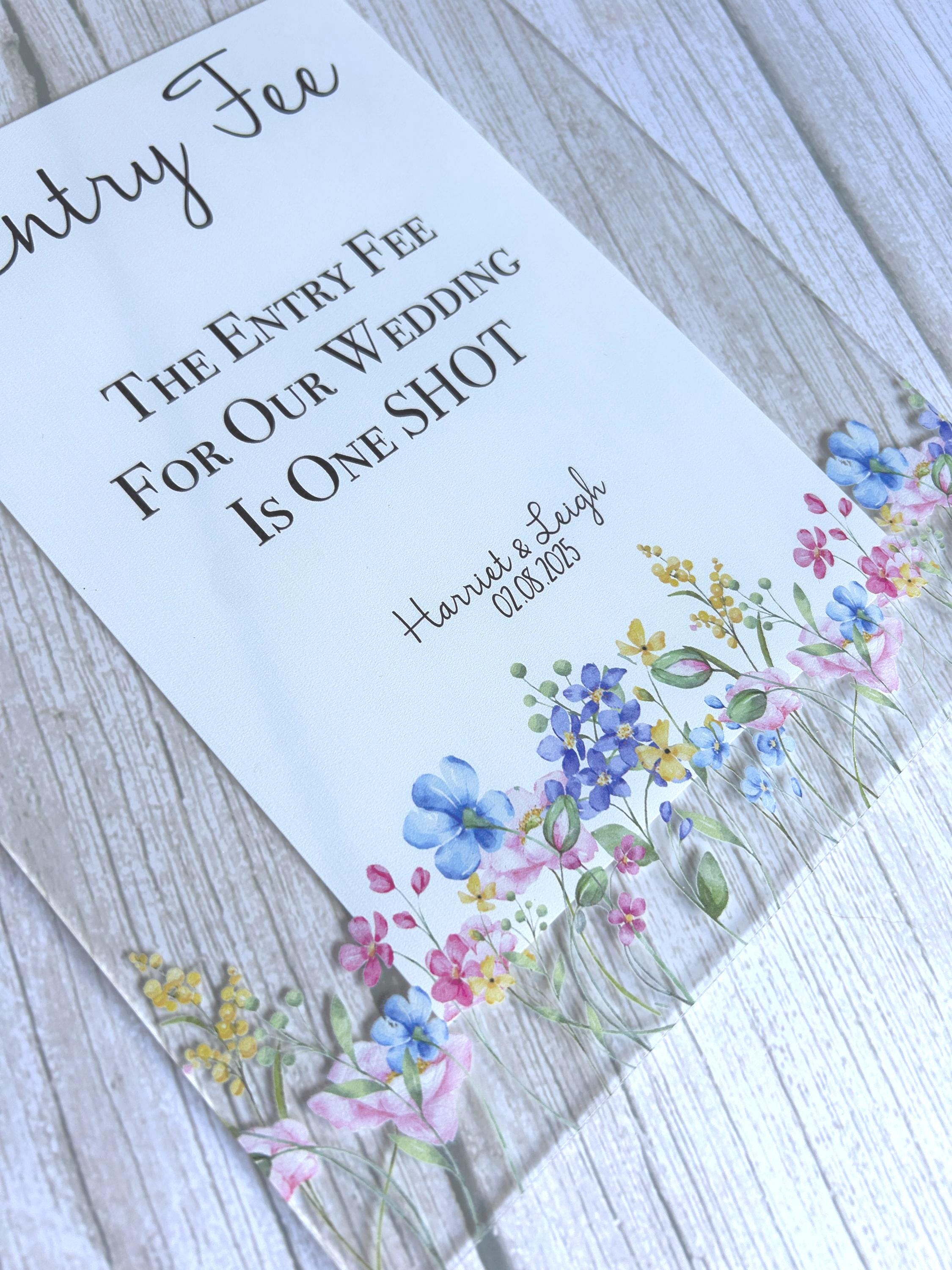 Wildflower Acrylic Wedding Signs