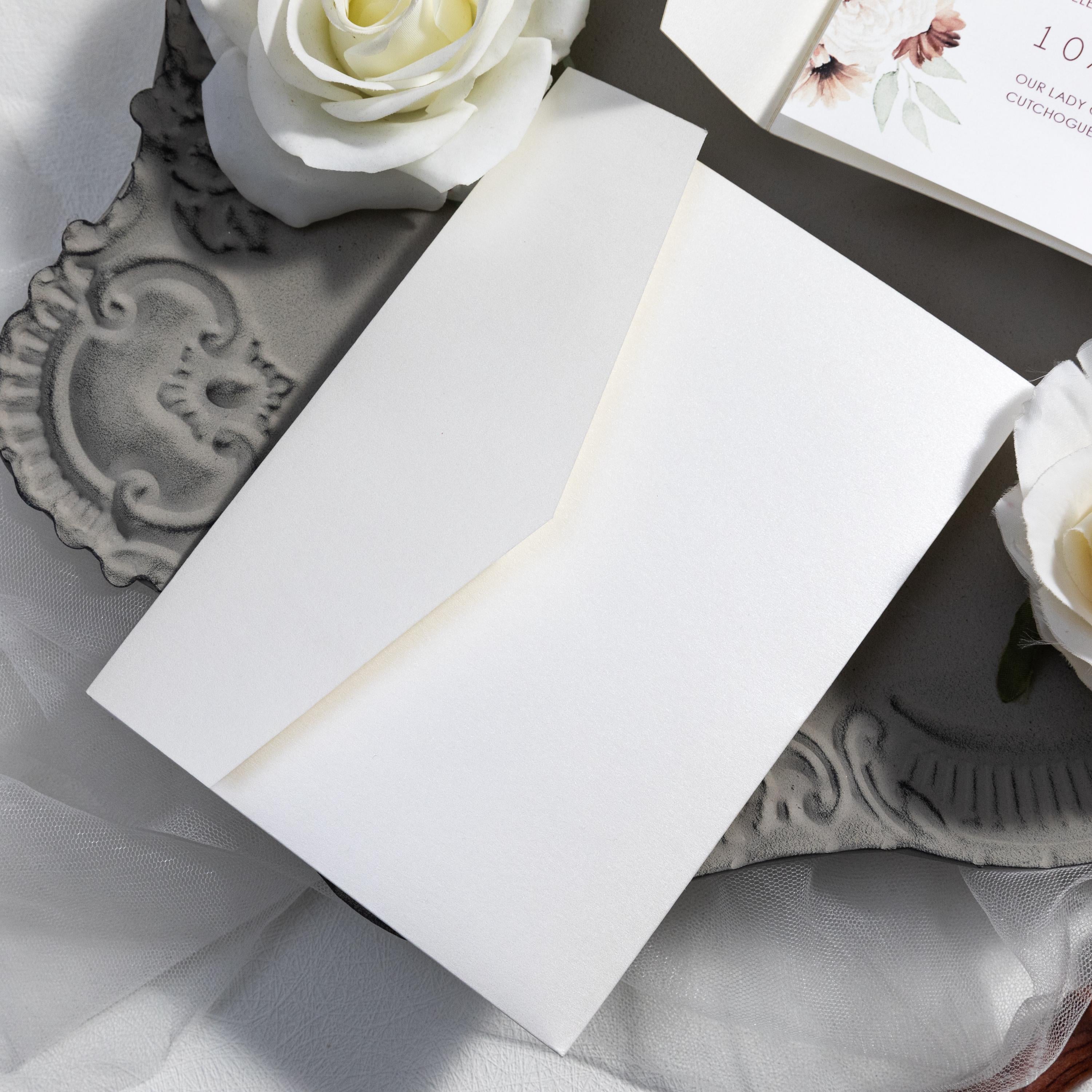 Rustic Autumn Floral Wedding Invitation | Twine & Wax Seal Pocketfold