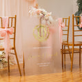 Frosted Acrylic Wedding Welcome Sign | Gold 3D Mirror Initial & Names