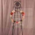 Burgundy Blush Floral Wreath Acrylic Wedding Welcome Sign