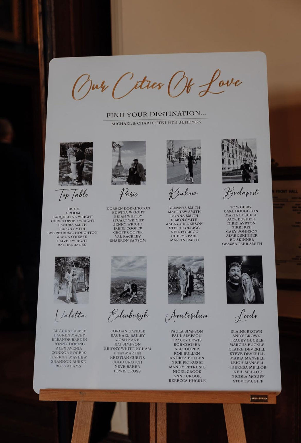 Personalized Wedding Table Plan | Photo Location, 3D Acrylic Lettering