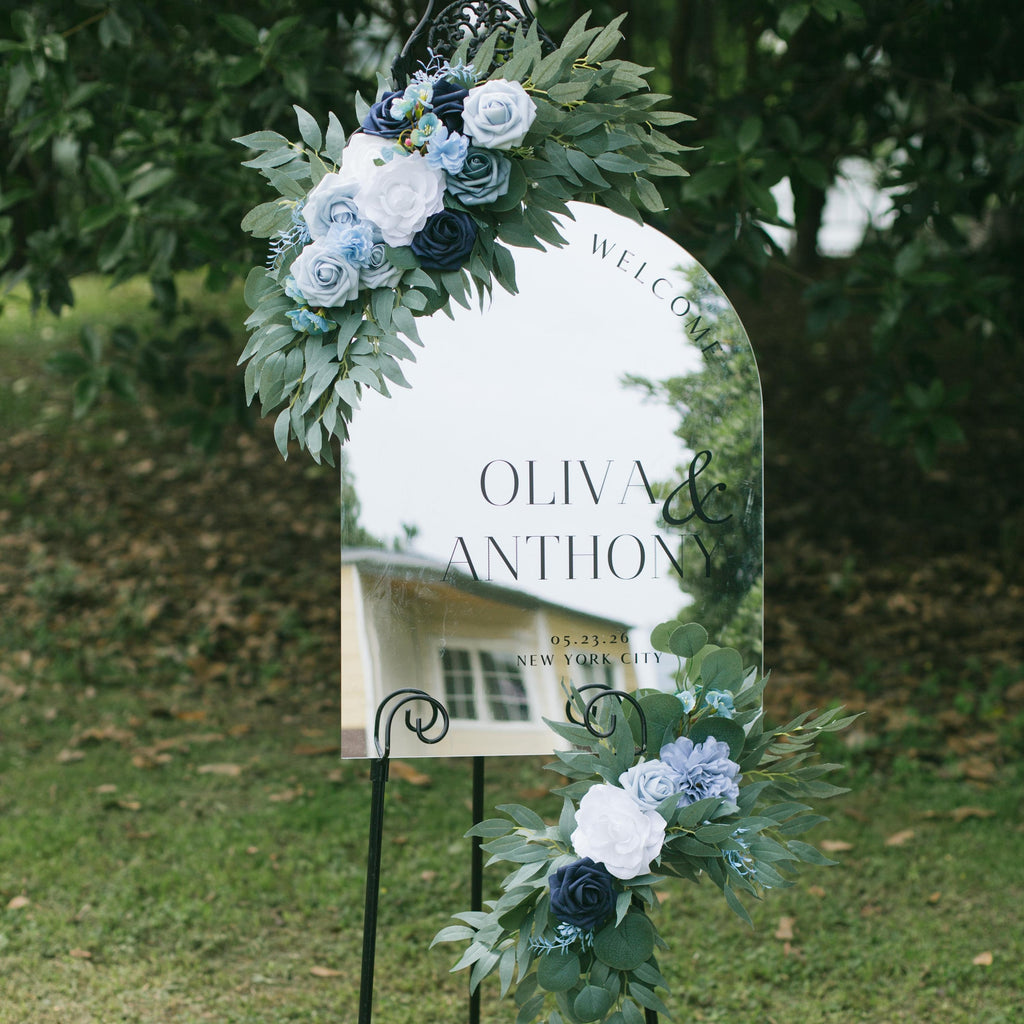 Arched Wedding Welcome Sign For Ceremony And Reception