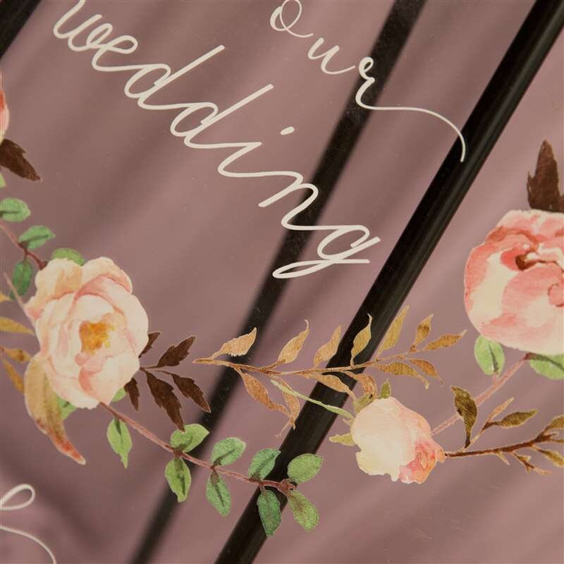 Floral Wreath Acrylic Wedding Welcome Sign, Personalized Calligraphy