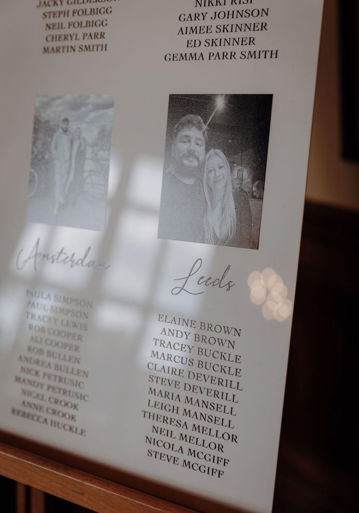 Personalized Wedding Table Plan | Photo Location, 3D Acrylic Lettering