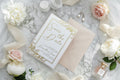 Blush Pink and Gold Foil Save the Date | Wedding Invitation