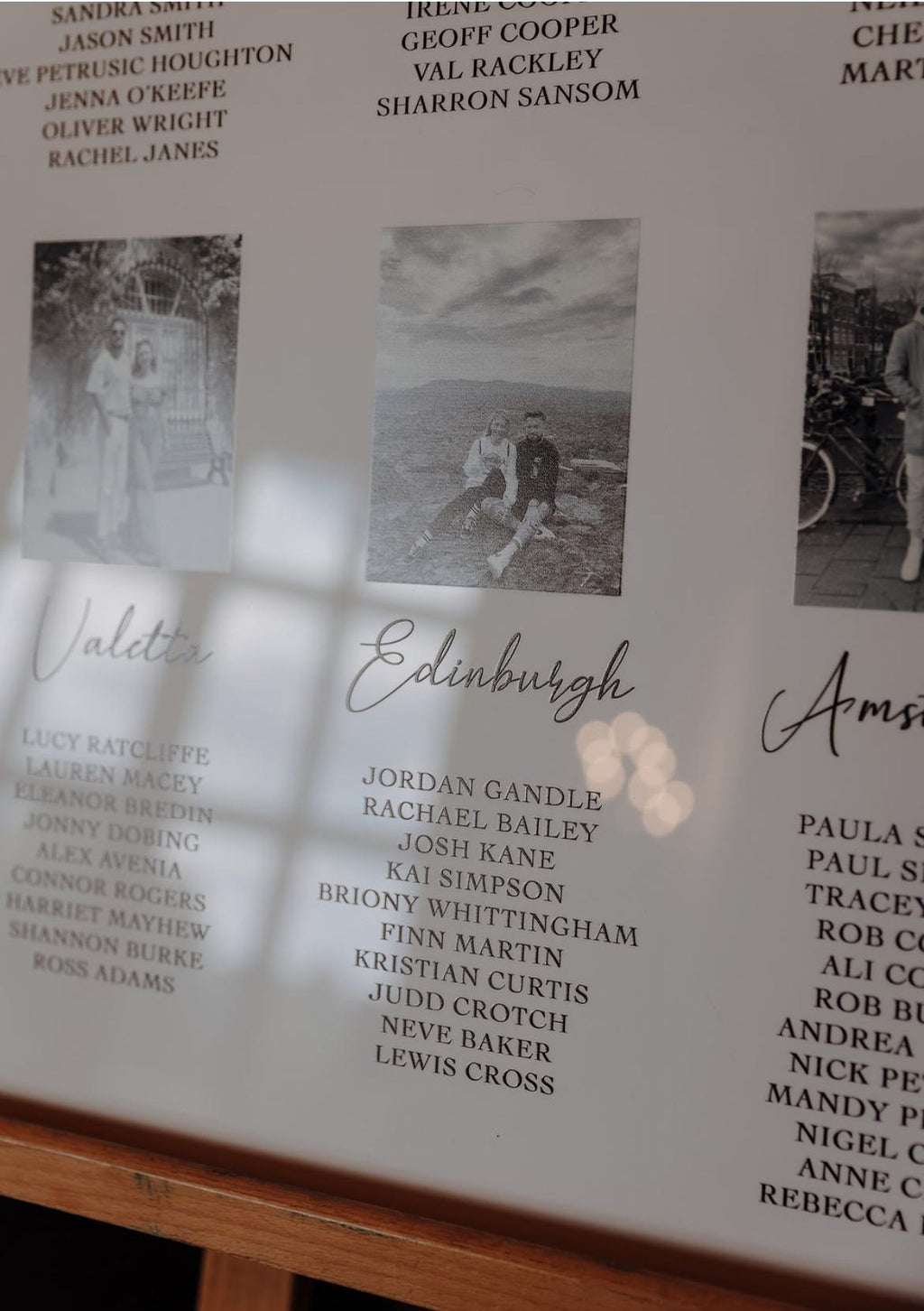 Personalized Wedding Table Plan | Photo Location, 3D Acrylic Lettering